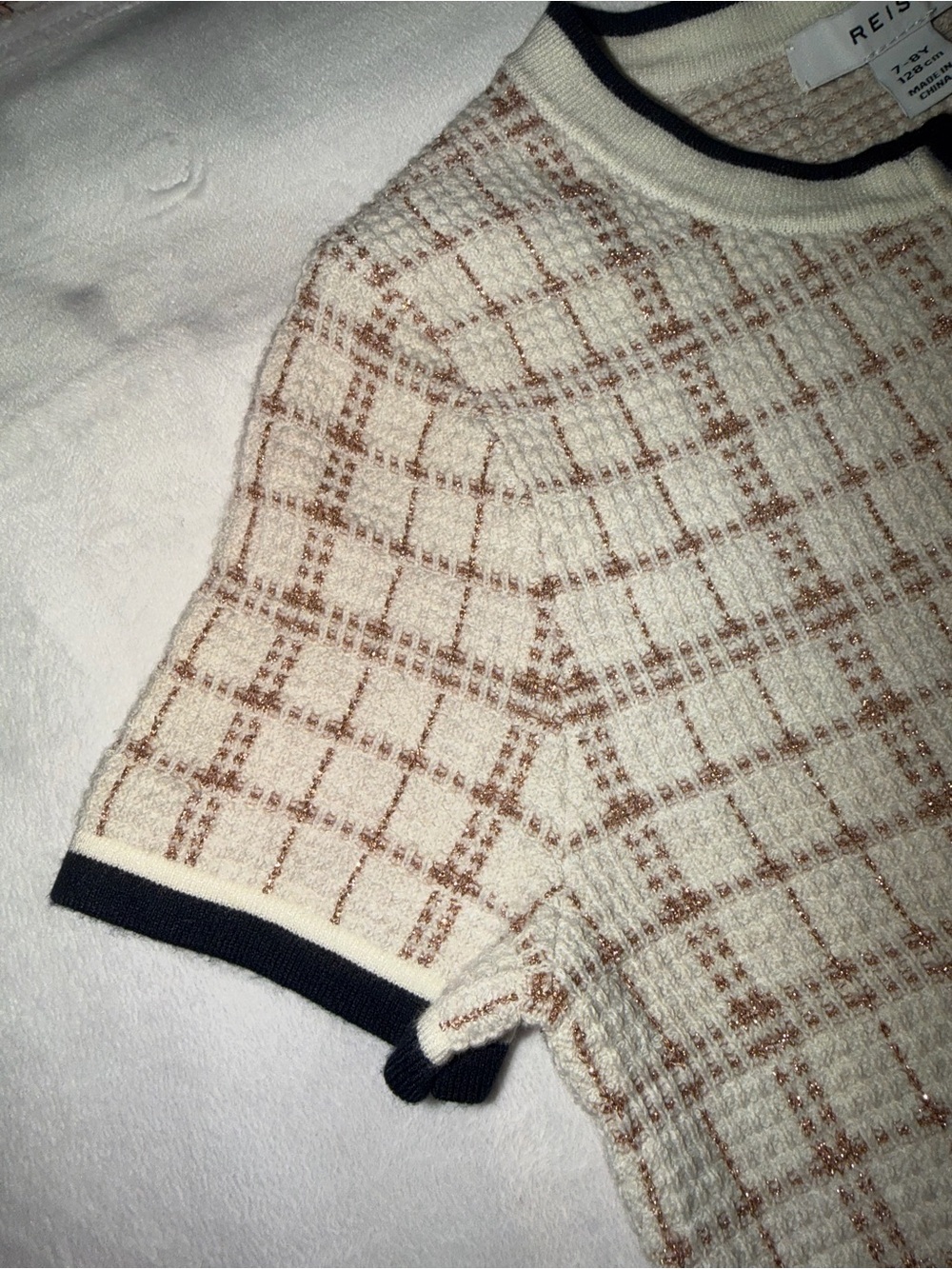 Reiss Cream & Black Trim Tweed Zip Pullover Dress. Only worn twice. - Picture 7 of 13